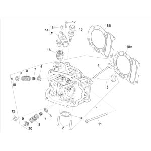 Cylinder Head Vespa GTS 300 HPE 4T 4V IE ABS E4 2019 (EMEA)