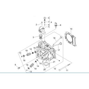 Cylinder Head/Valve Group Vespa GTV 250 4T 4V IE