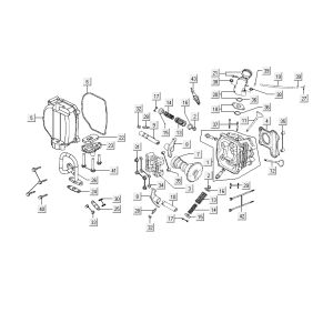 Cylinder head Kymco Delivery 4-stroke white