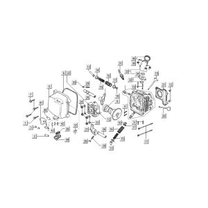 Cylinder head Kymco Filly 4-stroke silver