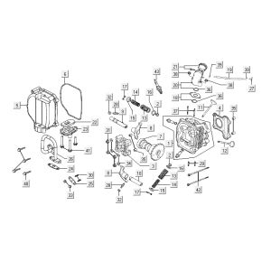 Cylinder head Kymco Vitality 4t ac diamond-black