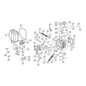 Cylinder head Kymco VP50 4t ac brown metallic