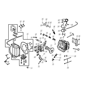 Cylinder head Kymco VP50i injection euro4 renault brown