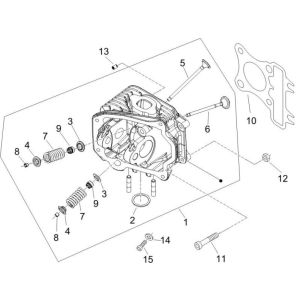Cylinder head Piaggio Zip 2000 4-stroke AC