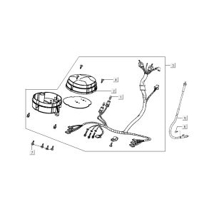 cockpit counter cable Kymco Sento 4-stroke White
