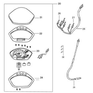 Cockpit-Teller Killerbee VXL 125cc matt black