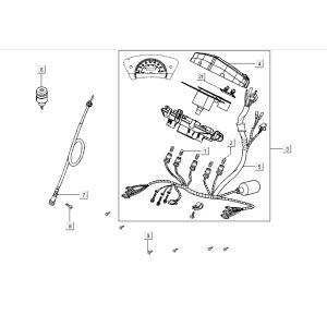 cockpit counter cable Kymco Agility RS 4-stroke white 09