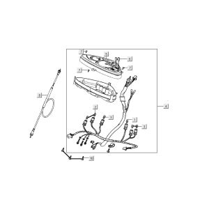 Cockpit - cable Kymco People S 4-stroke Matt grey