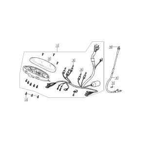 Cockpit - Counter - Cable Kymco Filly 4-stroke silver