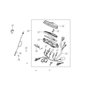 Cockpit - Counter cable Kymco Like 4-stroke black gloss like T T