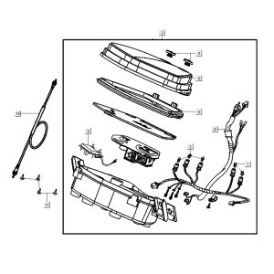 Cockpit Kymco Super 8 Street 4-stroke blue