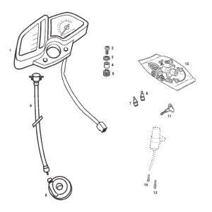 Kilometerteller - Cockpit Derbi Derbi Senda R X-Treme 2007 Euro 2 edition 3