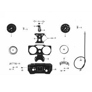 Speedometer - Cockpit Zundapp GTS 50 529-024 to 029