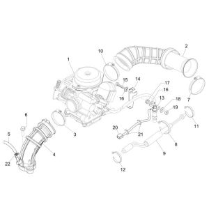 Carburetor Vespa Primavera 45km 4-stroke 4-valve