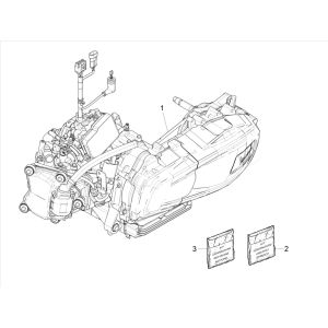Complete engine Vespa GTS 300 HPE 4T 4V IE ABS E4 2019 (EMEA)