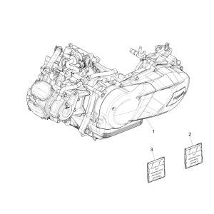Complete engine: Piaggio Medley 125 4T IE ABS E4 2016-2019 (EMEA)