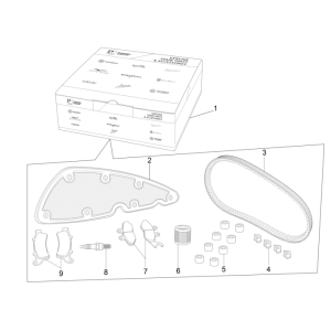 Complete maintenance kit Piaggio Beverly 350 E3 Sport Touring 2013-2014