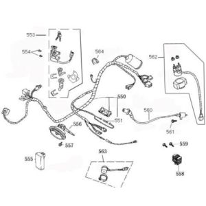 Ignition lock Cable Harness AGM Retro Extra mat cream