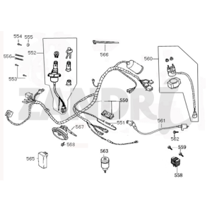 Contact lock Cable harness Santini Capri matt black