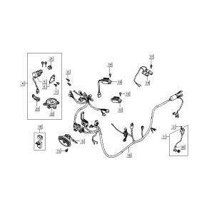 ignition lock cable harness Kymco Dink LC 2-stroke silver