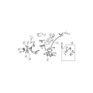 ignition wire harness Kymco Super9 ac o.m 2-stroke Race Black Yellow