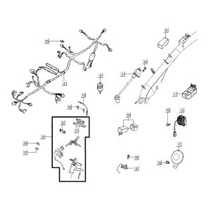 Ignition switch - elektra Kymco Super 8 Street 4-stroke blue
