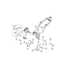 Ignition Lock - Frame Kymco Nexxon 4-stroke dark grey