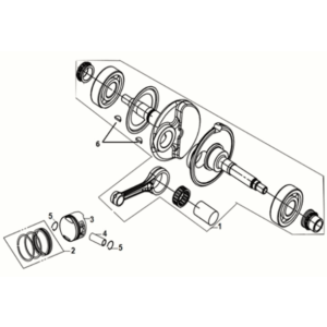 Crank shaft Sym Jet 14 125I LC E5 2021-2024