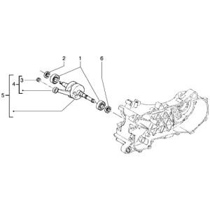 Crankshaft Piaggio Liberty 2-stroke up to 2005