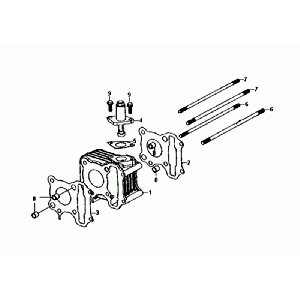 CYLINDER/HEAD GASKET/FOOT GASKET Sym Orbit III Black