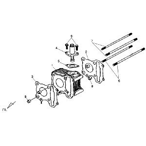 Cylinder Head Gasket Foot Gasket Sym Allo (WH871) champagne