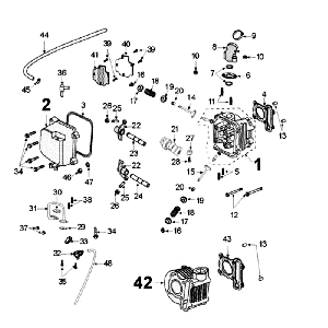 Cylinder Head - Cylinder Peugeot Kisbee RS White
