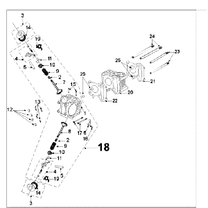 Cylinder head - Cylinder Peugeot Tweet old matt black