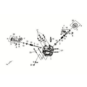 Cylinderkop KPL. Sym Crox 50 E3