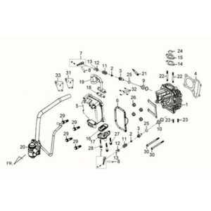 KPL cylinder head. Sym Fiddle II 125S