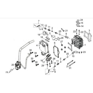 KPL cylinder head. Sym X'PRO 125
