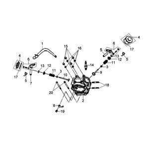Cilinderkop Sym XPRO 50 4-takt AC Euro 4