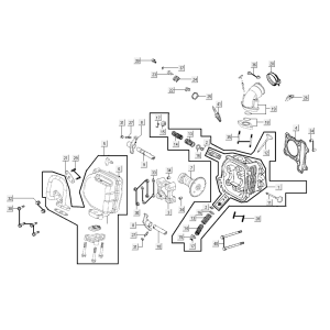 Cylinder head KYMCO SUPER8 STREET 50I E4 MATT BLACK