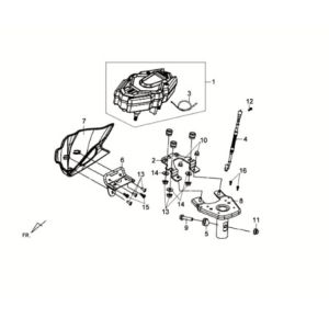 Dashboard - tellerkabel - draadboom Sym Crox 50 E3 RED/BLACK (R-086/BK-5560S)