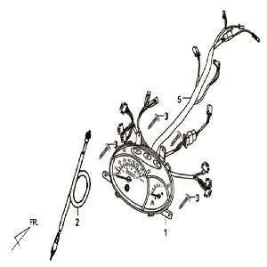 Dash Board Counter Cable Wire Harness Sym Fiddle II (BK-7c) iron grey