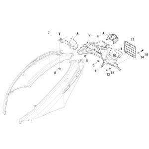 Side cover Piaggio New Fly 4-stroke 4-valve blue midnight 222