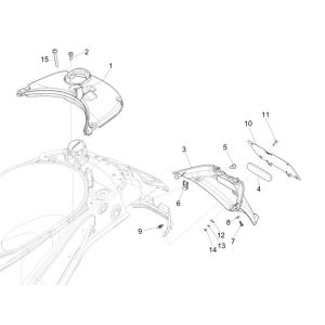 Rear fender Vespa Primavera 4-stroke 4-valve brown 129/A