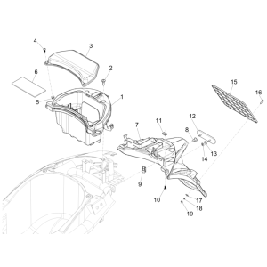 Rear cover - Piaggio Liberty 50 4-stroke mudflap