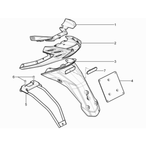 Piaggio Typhoon 50 2-stroke Euro 3 2011 rear fender