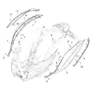 Side covers - Spoiler Piaggio Medley 125 ABS E5 2021-2022 (EMEA)
