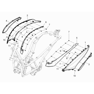 Side covers - Spoiler Piaggio Beverly 350 E3 Sport Touring 2013-2014 black 94