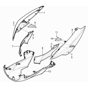 Motorcycle screens - spoiler Piaggio Typhoon 50 2-stroke Euro 3 2011
