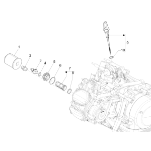 Magnetic flywheel cover - Piaggio Medley 125 ABS E5 oil filter 2021-2022 (EMEA)