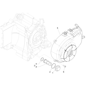 Magnetic flywheel cover - Piaggio Liberty 50 4-stroke oil filter