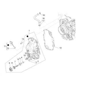 Magnetic flywheel cover Piaggio Beverly 350 E3 Sport Touring 2013-2014